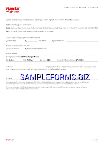 Michigan Direct Deposit Form 2 pdf free